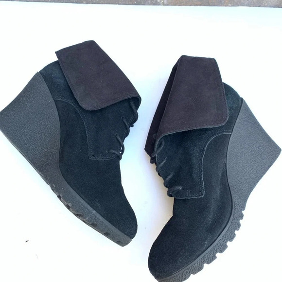 MIA Wedge Black Fold-over Bootie Size 8.5 - Picture 6 of 6